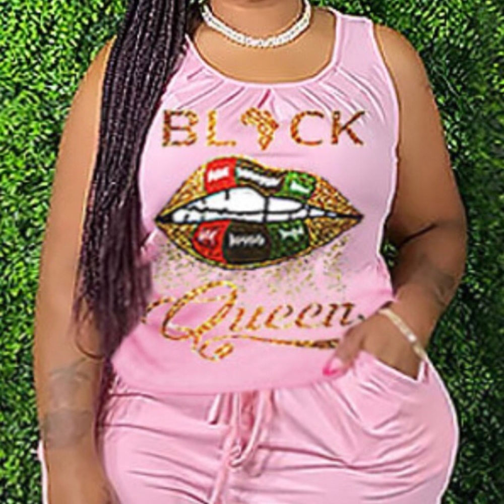 Plus Size 2 Piece Graphic Print Shorts set